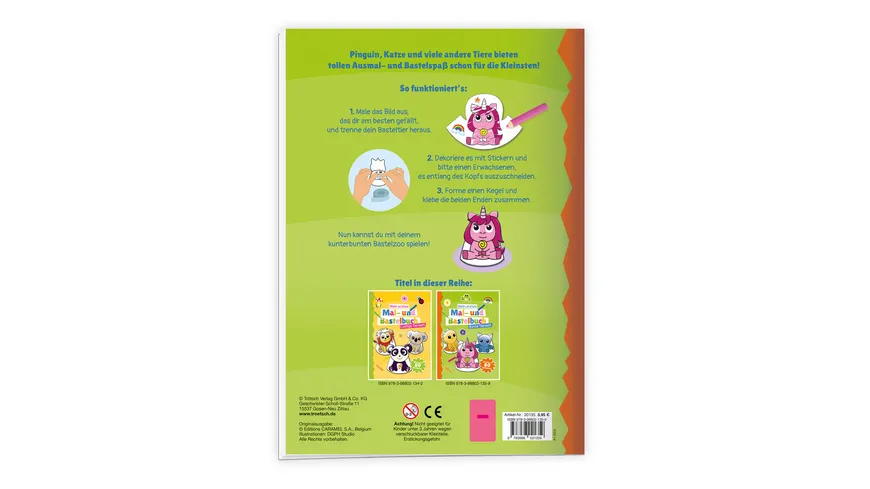 Trötsch Malbuch Bastelbuch Mein erstes Mal- und Bastelbuch Bunte Tierwelt