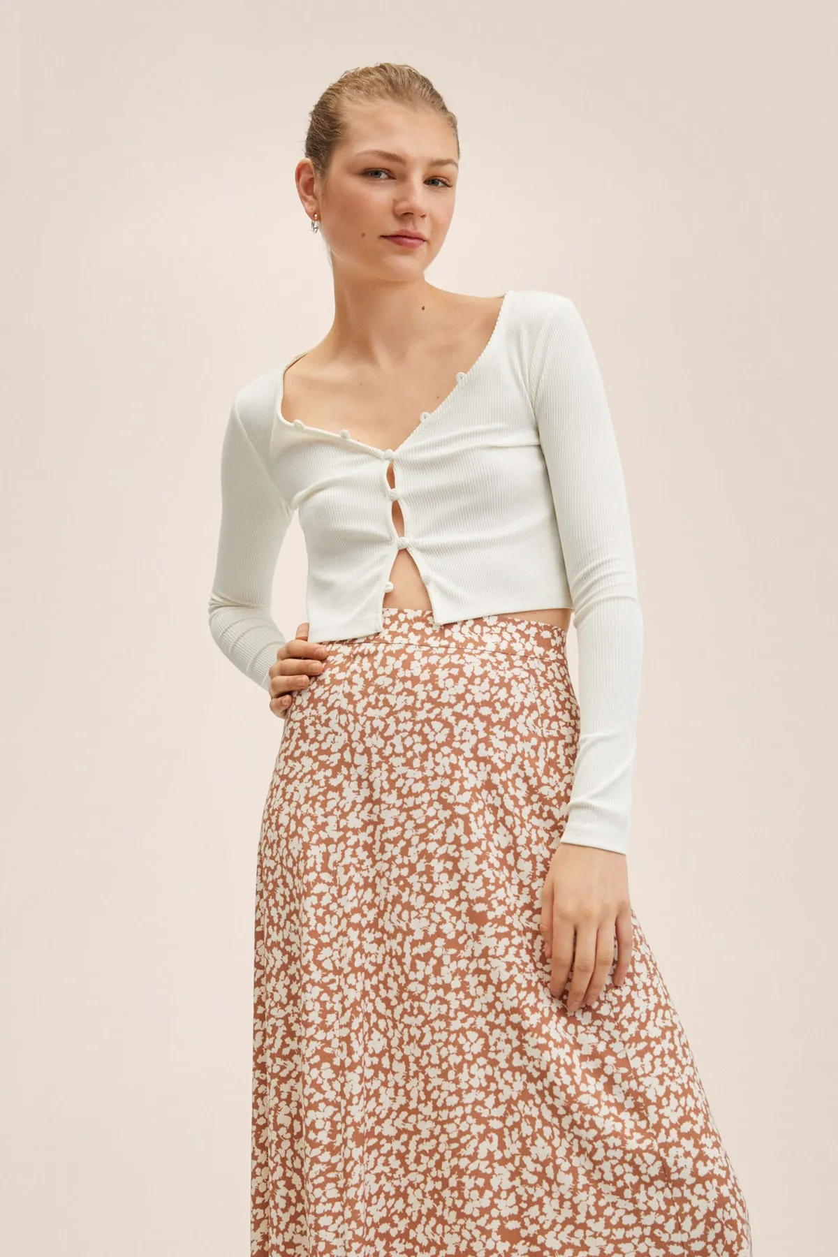 MANGO  27057118 Damen/Mädchen Braun