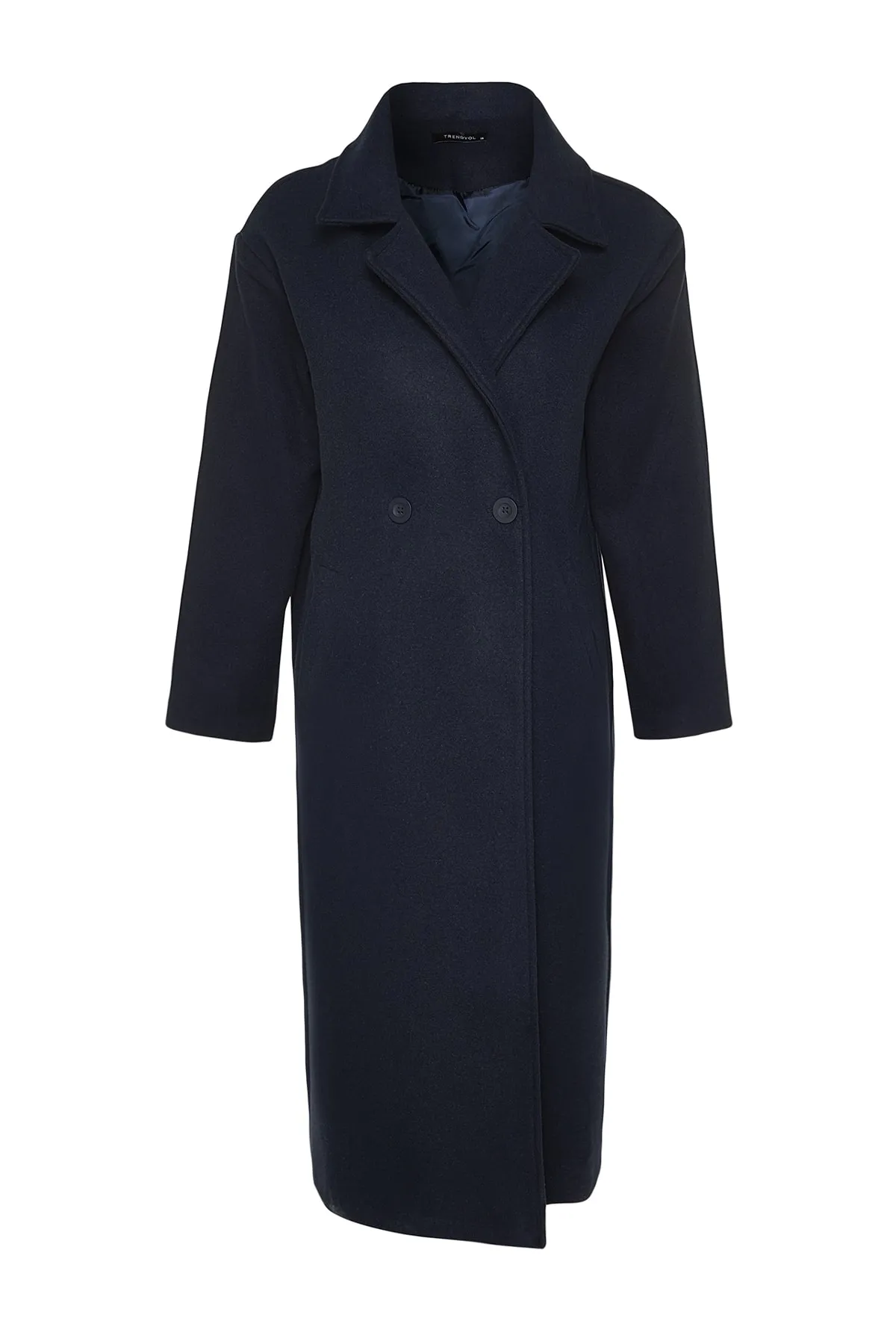 Trendyol Modest  Mantel - Dunkelblau - Zweireihig