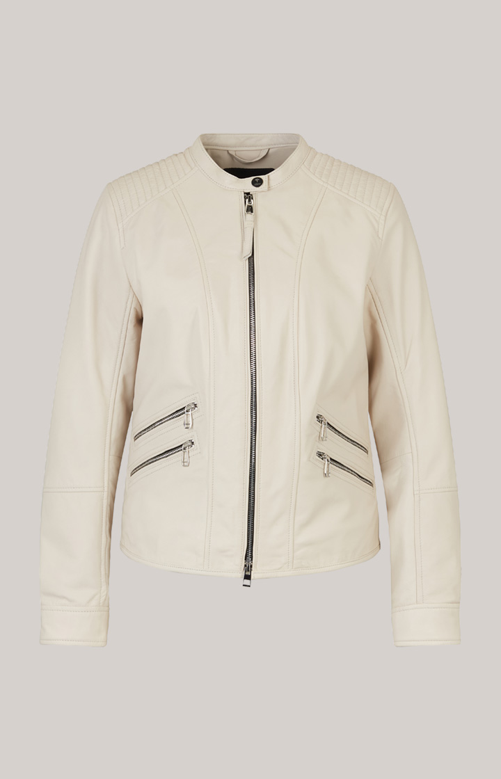 Lederjacke in Nude