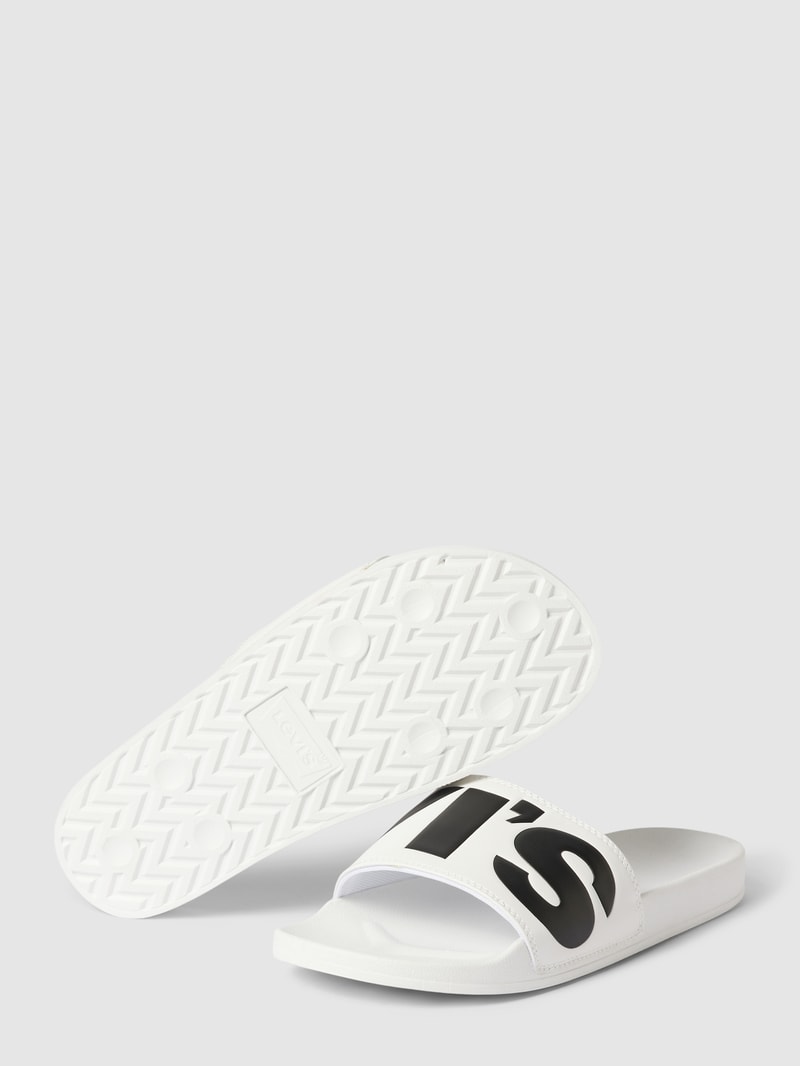 Slides mit Label-Print Modell 'JUNE' in weiß