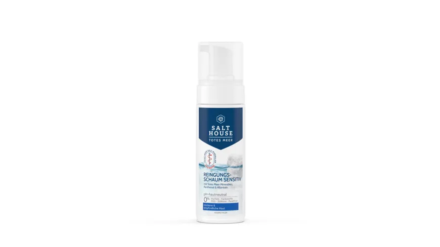 SALTHOUSE Totes Meer Therapie Reinigungsschaum Sensitiv 150 ml