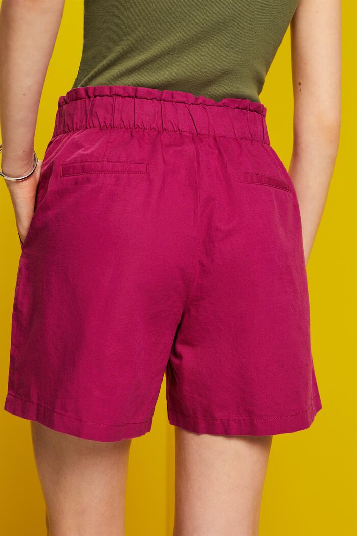 Shorts mit Bindegürtel, Baumwoll-Leinenmix