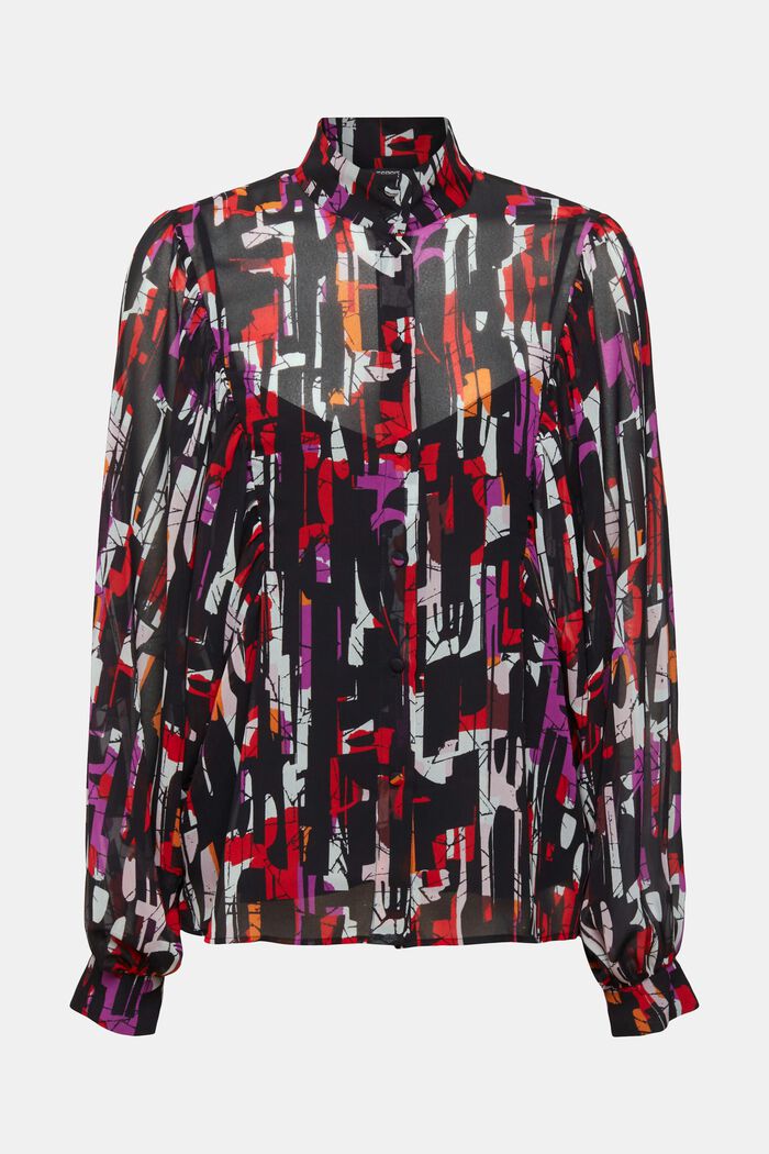 Chiffonbluse mit Muster