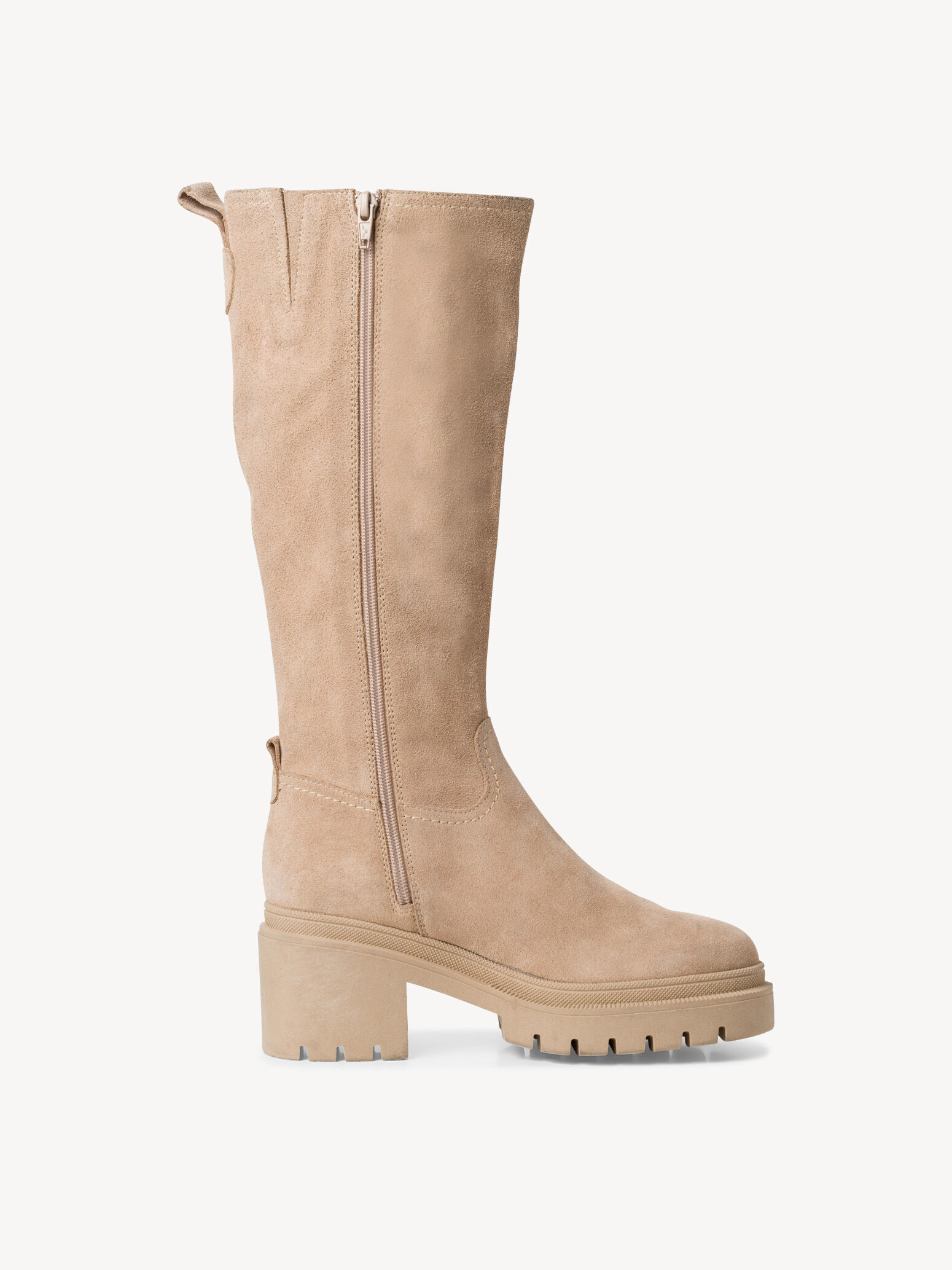 Bottes en cuir - beige