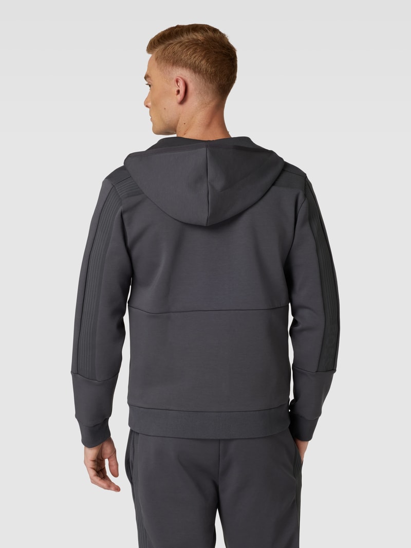 Sweatjacke mit Kapuze Modell 'Saggy' in graphit