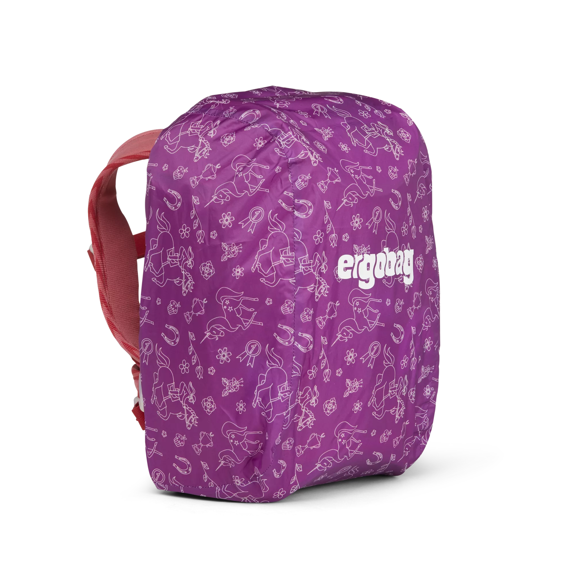 ergobag Regenschutz für Kindergartenrucksack Pferde