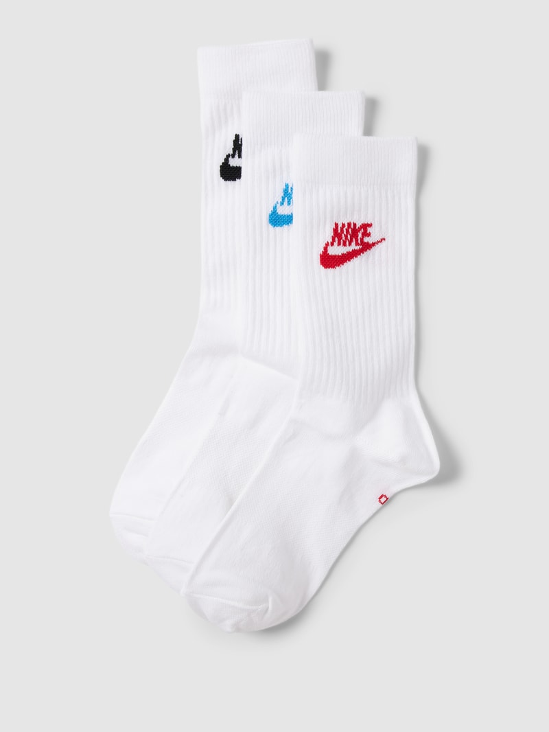 Socken mit Label-Details im 3er-Pack Modell 'Everyday' in weiß