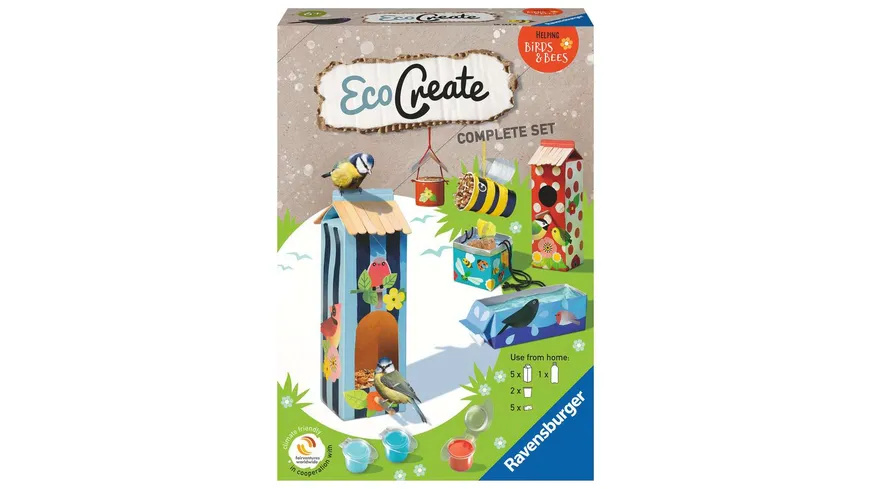 Ravensburger Beschäftigung - EcoCreate 18143 – Helping Birds & Bees – Kinder ab 6 Jahren