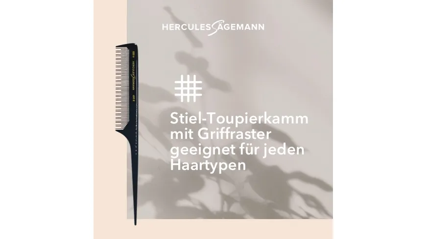 HERCULES Sägemann Toupierstielkamm Naturkautschuk