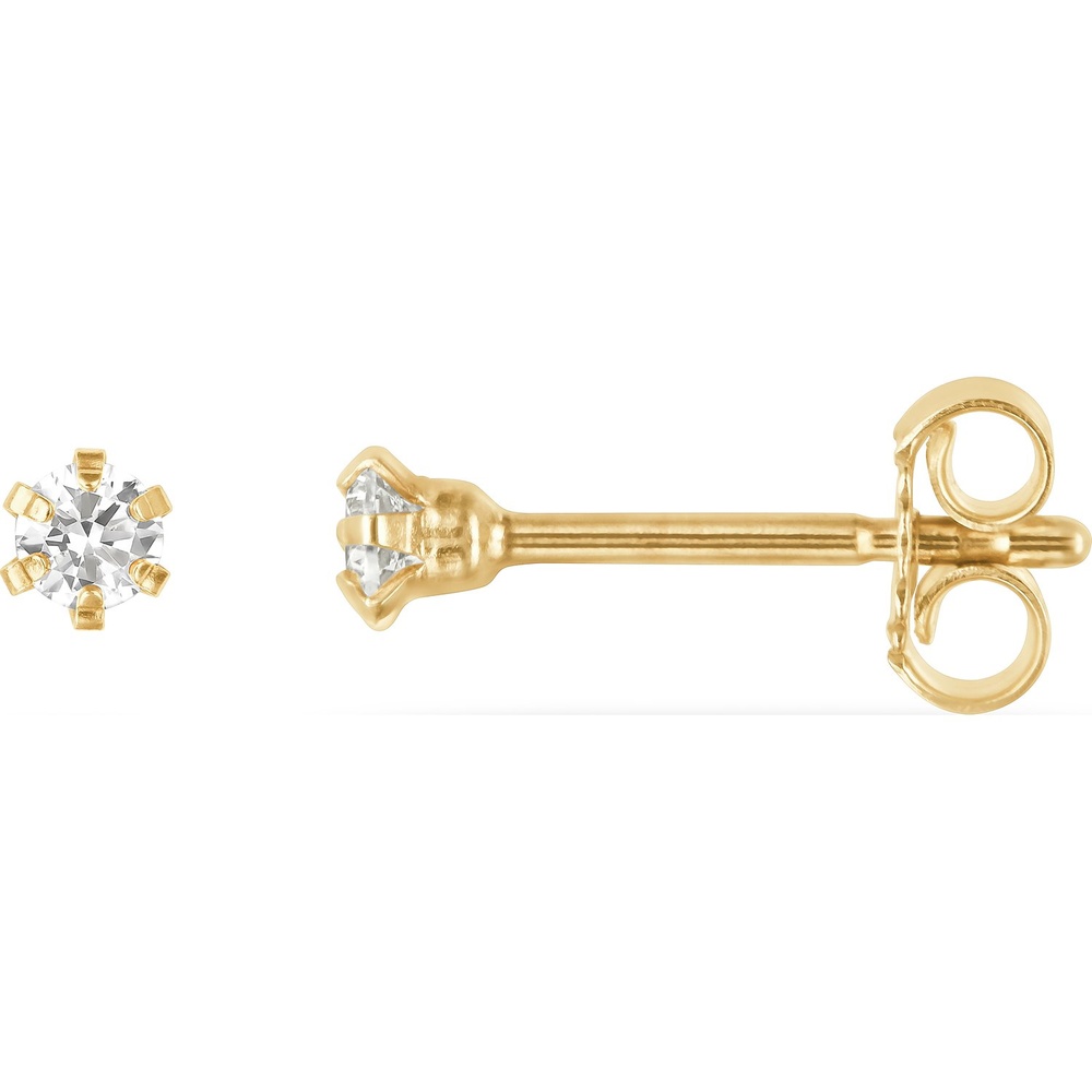 FAVS Boucles d'oreilles à fermoir à poussette 375 Or jaune Boucles d'oreilles