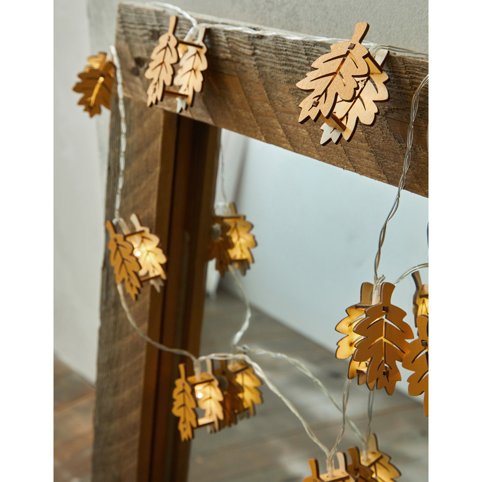 Guirlande lumineuse feuilles à leds