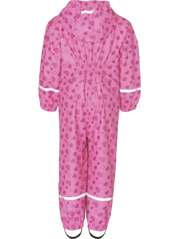 Playshoes Regen-Overall Herzchen allover in Pink günstig kaufen