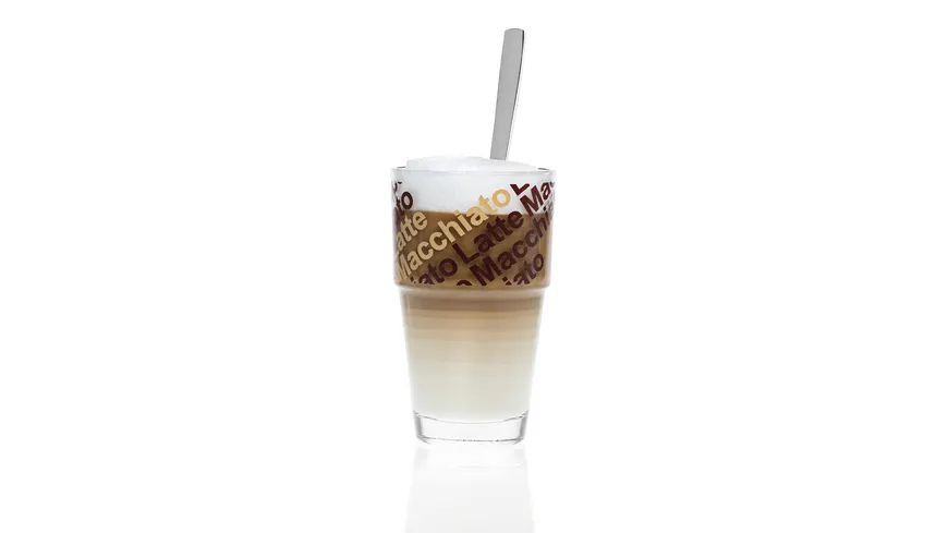 LEONARDO Café Latte Solo mit Löffeln Set 4-tlg