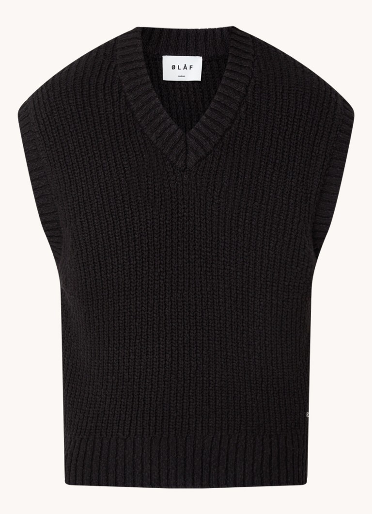 OLAF Chunky knitted spencer with logo