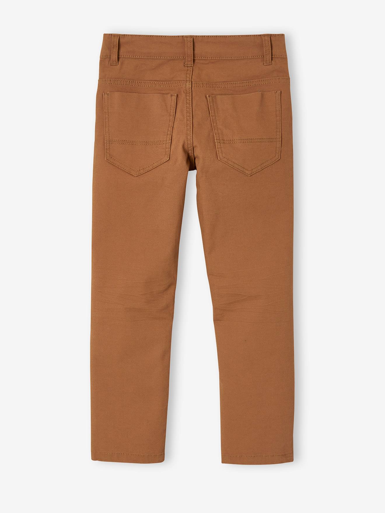 Pantalon droit indestructible garçon kaki fonce