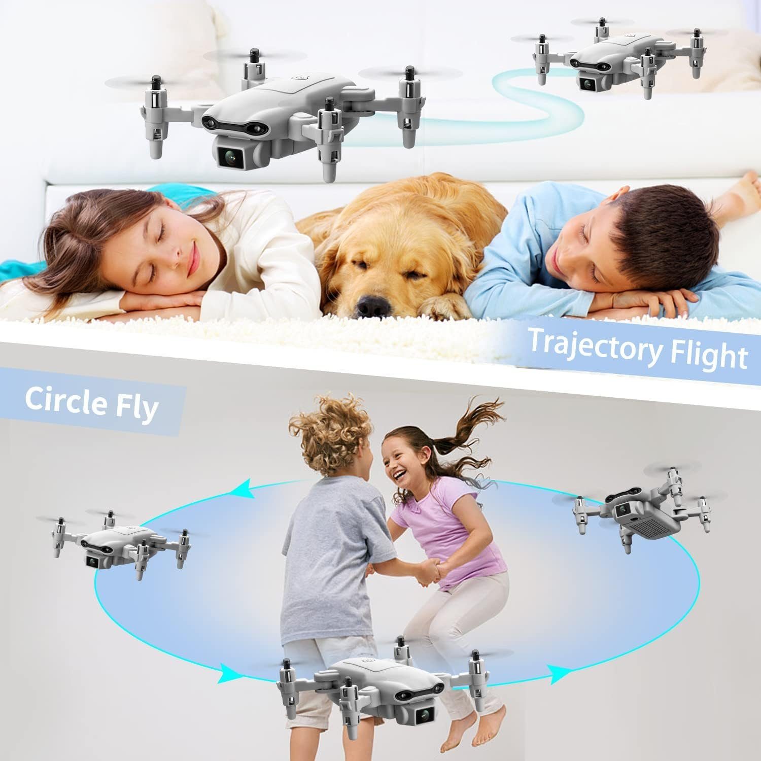4DRC V9 Drohne mit Kamera für Kinder,RC Quadcopter Drohne (720P, mit Lange Flugzeit One Key Start Tap Fly Spielzeug Geschenke fürJungen)