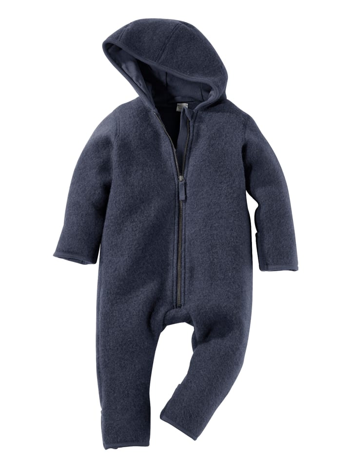 Hessnatur Wollfleece Overall in dunkelblau günstig kaufen