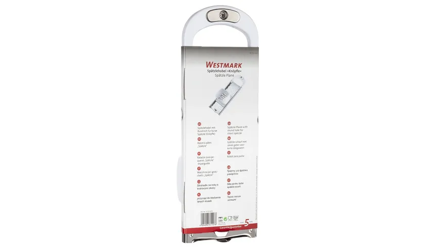 WESTMARK Spätzlehobel »Knöpfle« silber/weiß