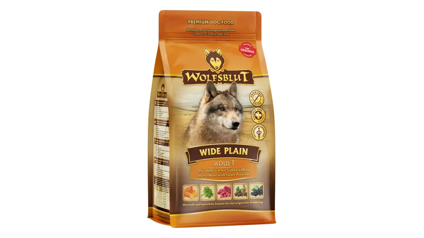 Wolfsblut Hundetrockenfutter Wide Plain Pferdefleisch & Süßkartoffel 500 g
