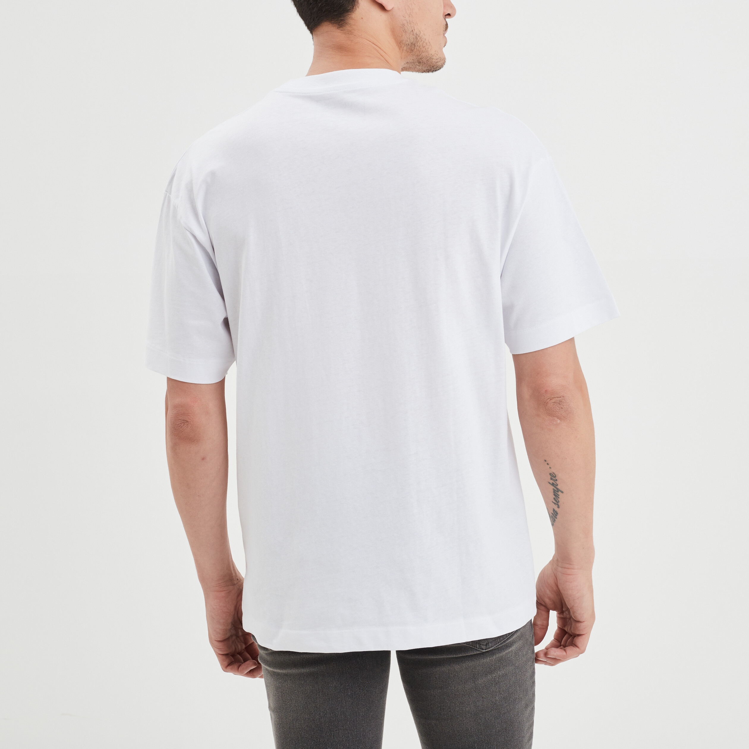 T-shirt oversize manches courtes Liberto blanc homme | La Halle