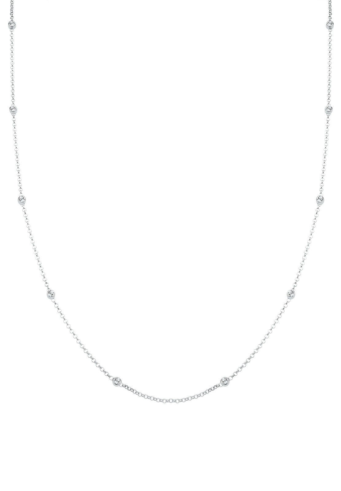 Elli Femmes Solitaire s kristalom in srebrom sterling 925