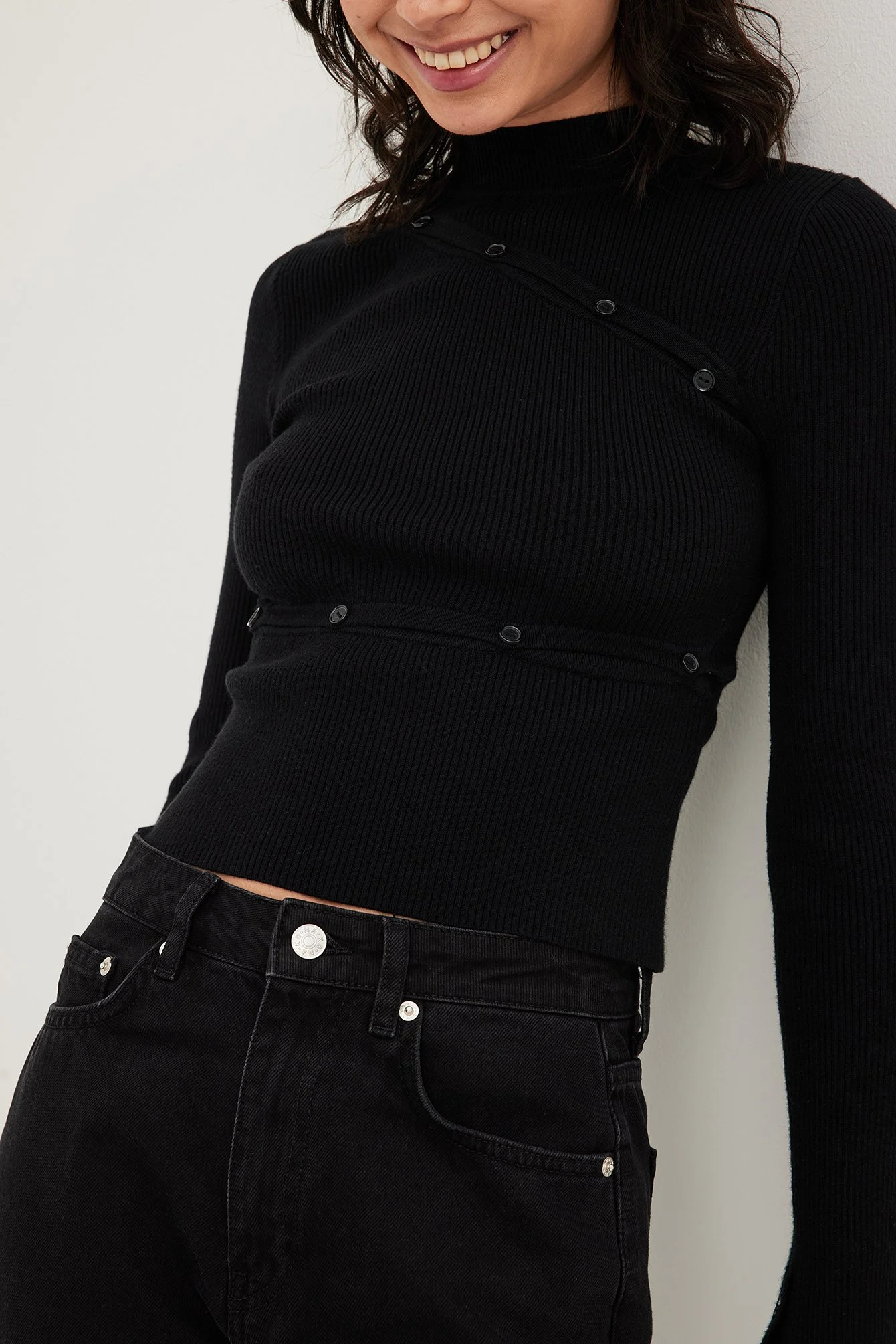 Strick-Top mit Cut-outs