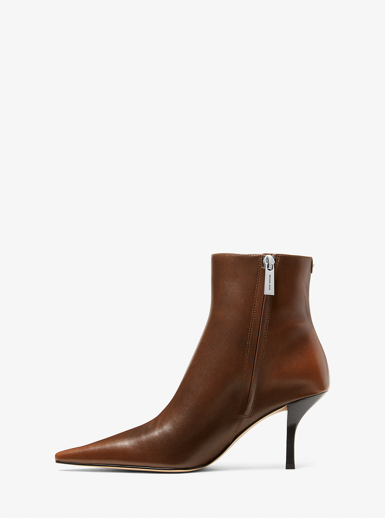Selina Leather Ankle Boot - LUGGAGE