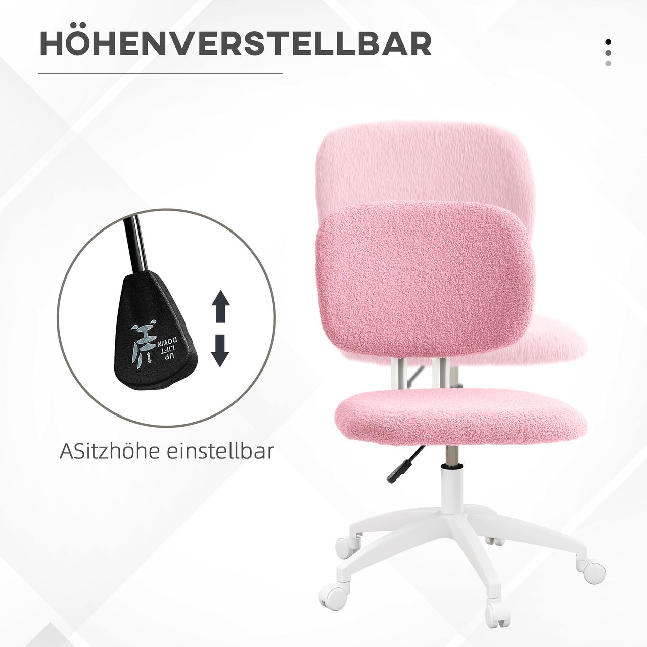 Vinsetto Bürostuhl, Ergonomischer Schreibtischstuhl, Höhenverstellbarer PC Stuhl