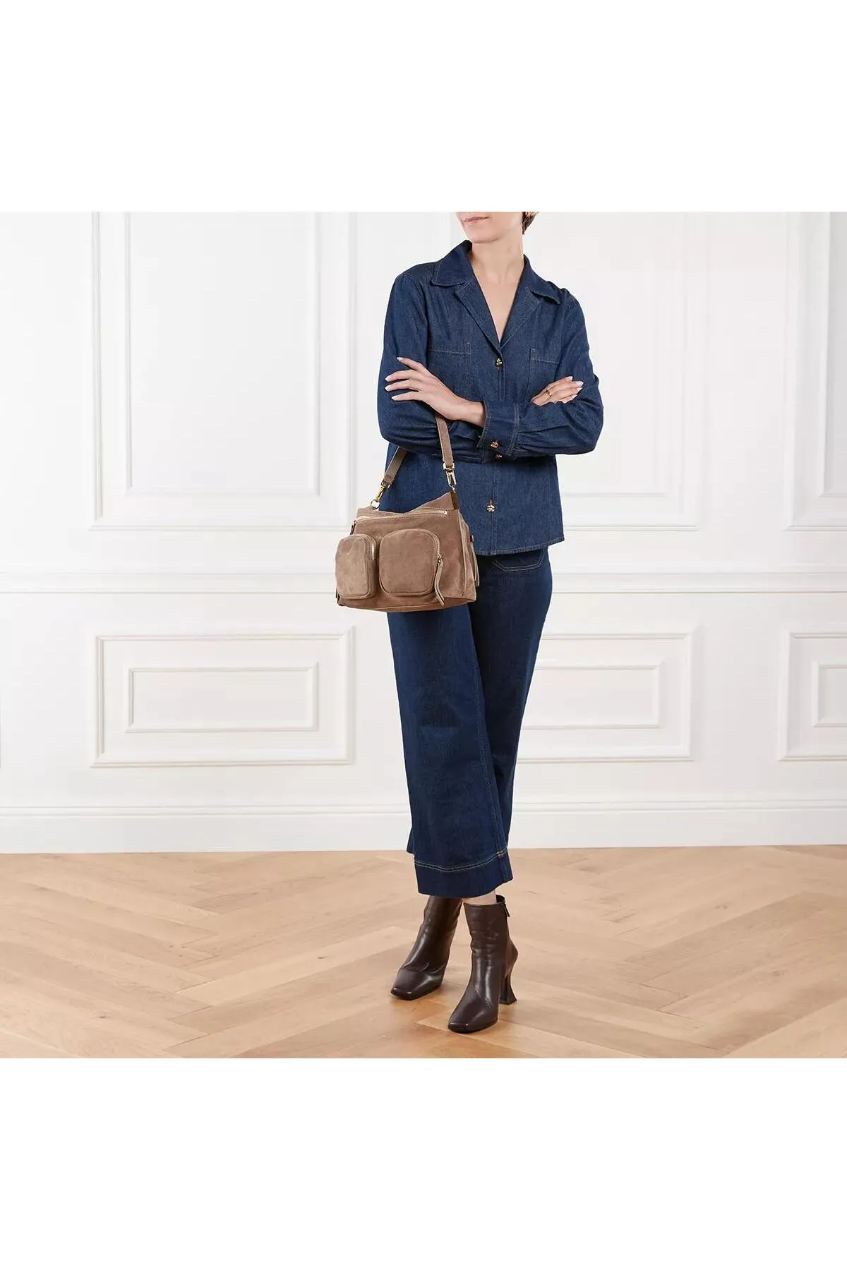 Coccinelle  Hyle Wildleder Warm Taupe