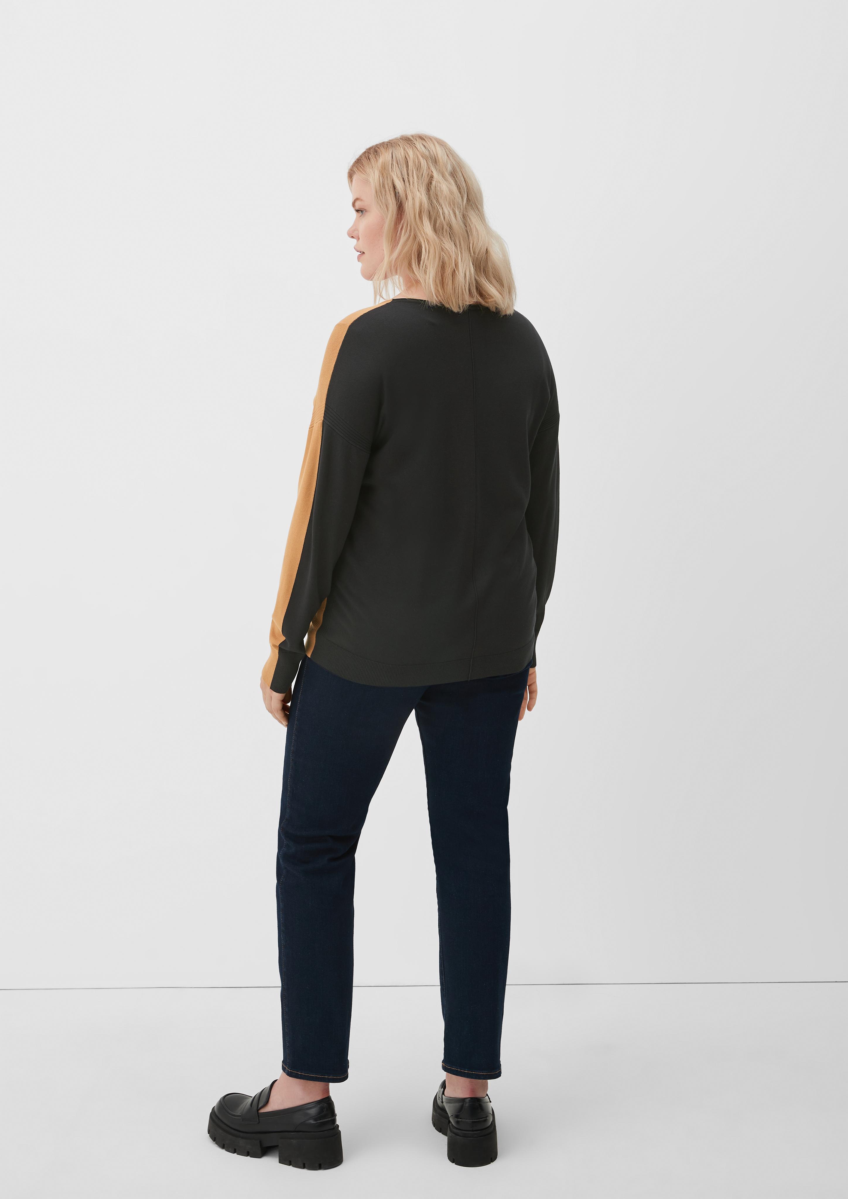 Feinstrickpullover mit V-Neck  2122004-87W0