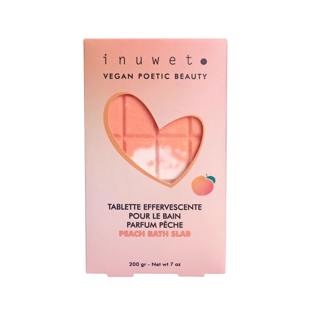 Inuwet Tablette de Bain Effervescente - ParfumPêche 200g Bain