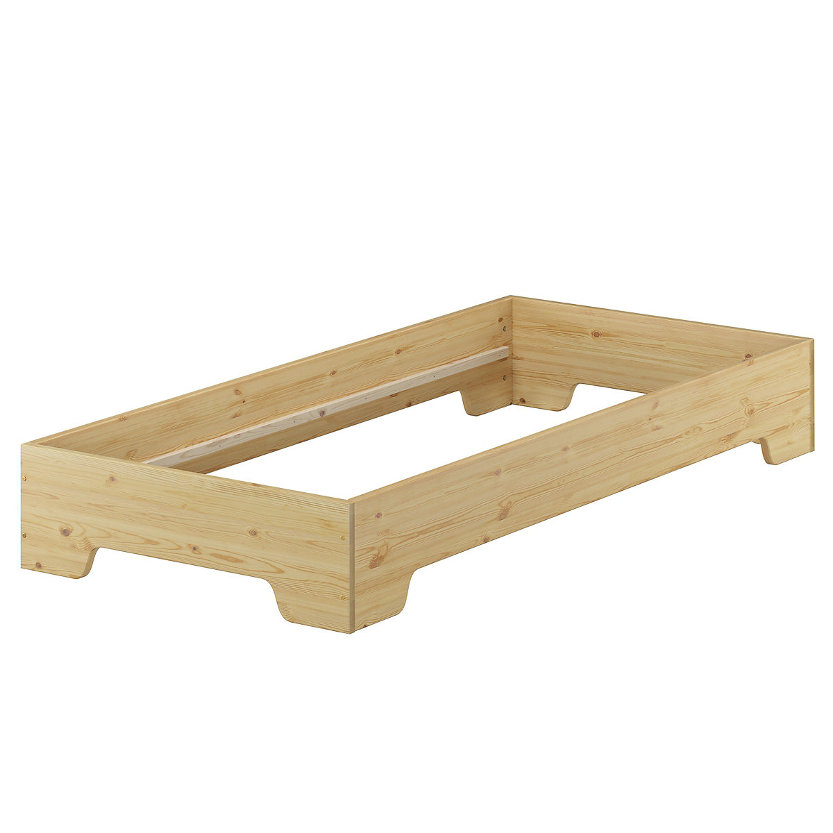 Einzelbett 90x200 Kiefer massiv mit Rollrost