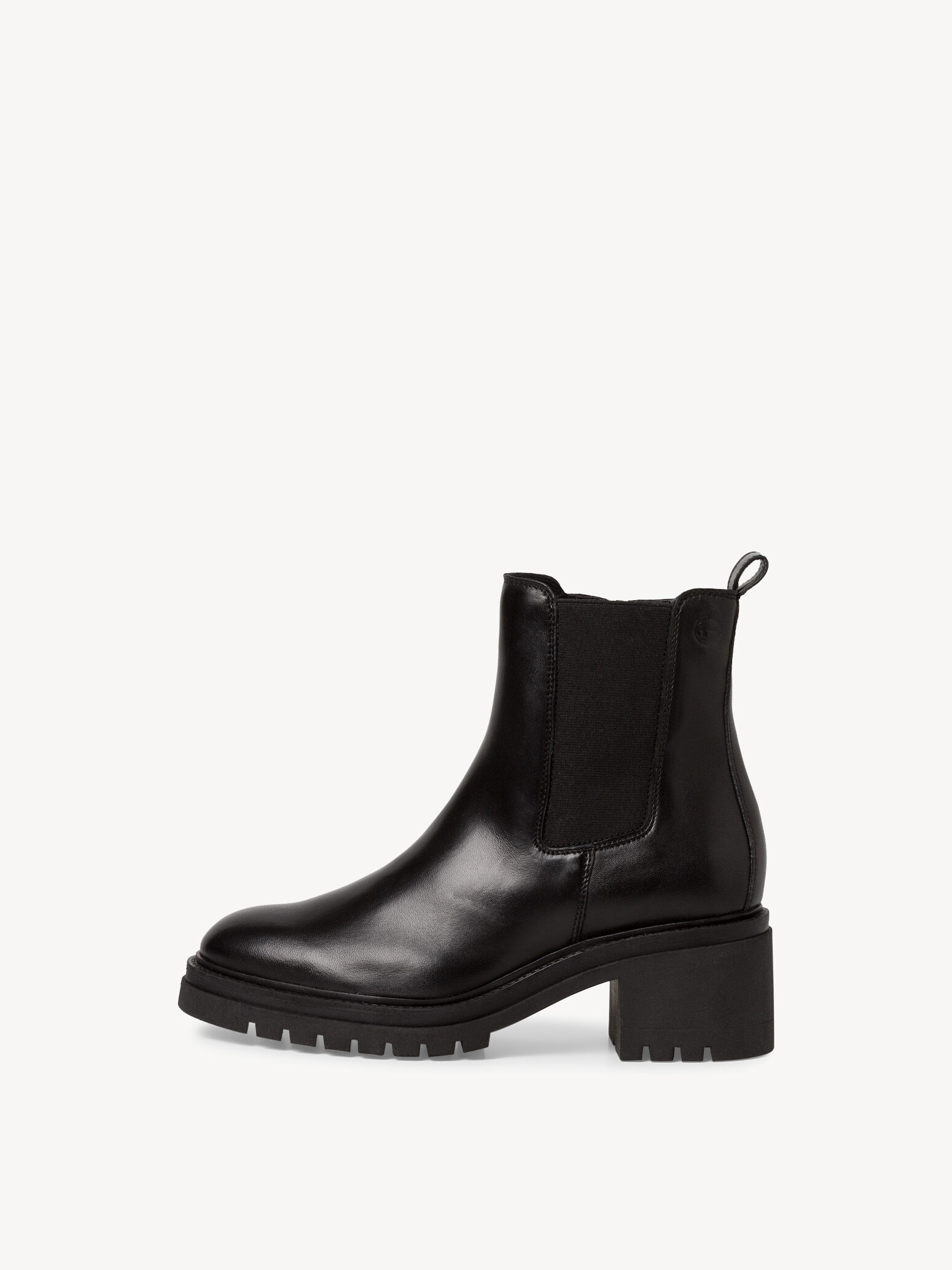 Bottine Chelsea en cuir - noir
