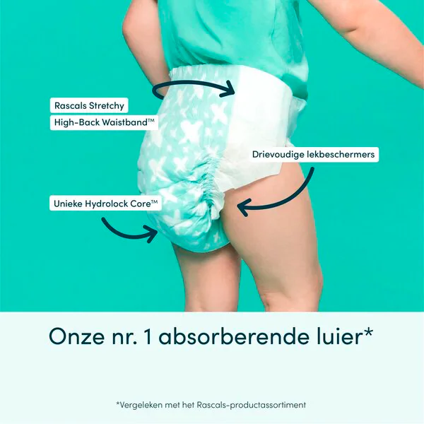 Rascal Friends 5-ös méretű prémium pelenkák (13-18 kg), 26 darab
