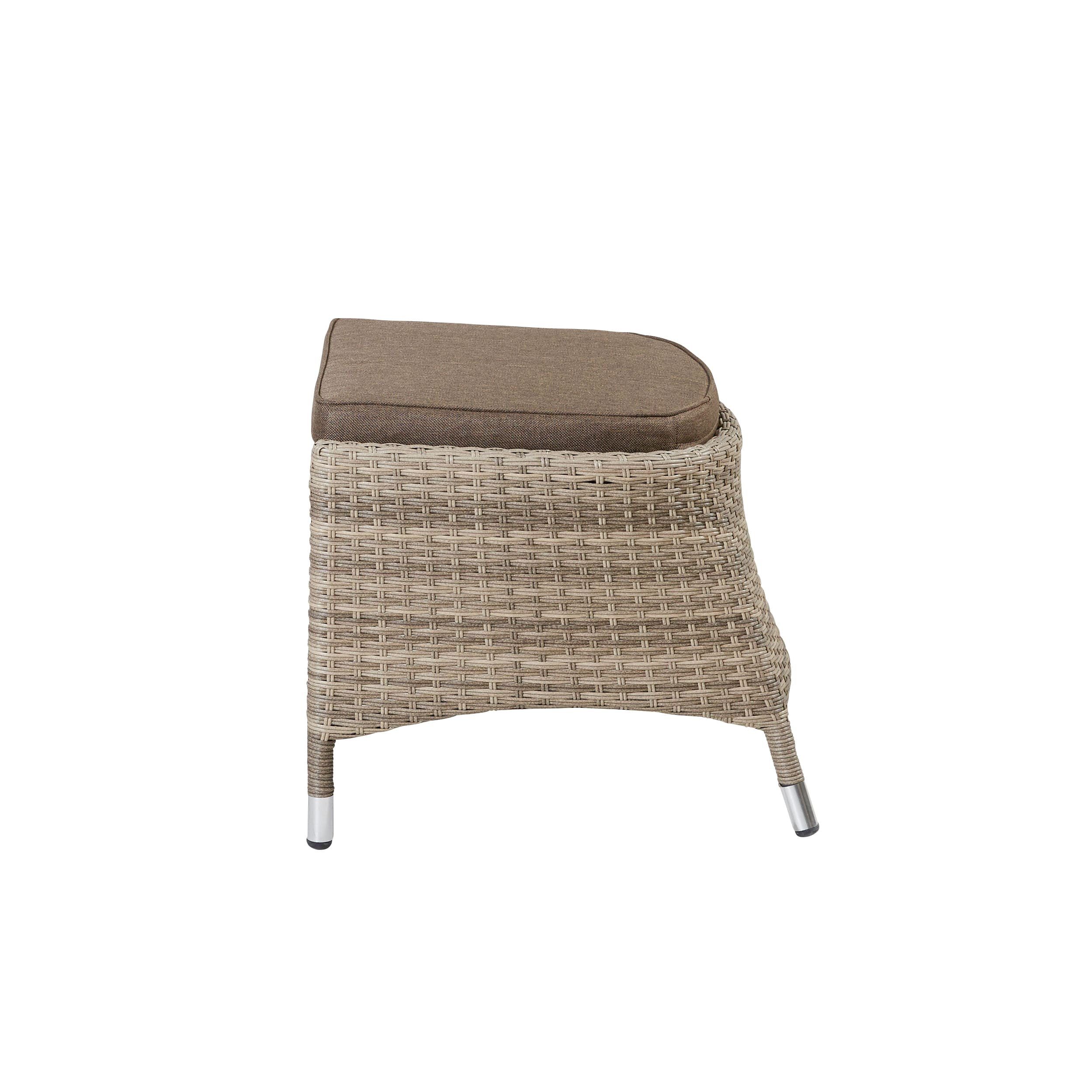LC Garden Gartenlounge-Hocker LC Garden Turin Dining Hocker Fußbank natur