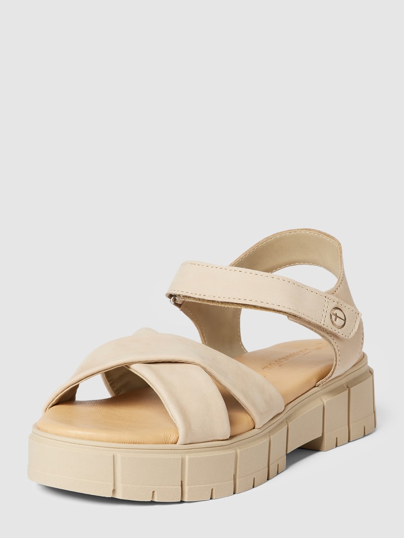 Sandalen mit Plateausohle in beige