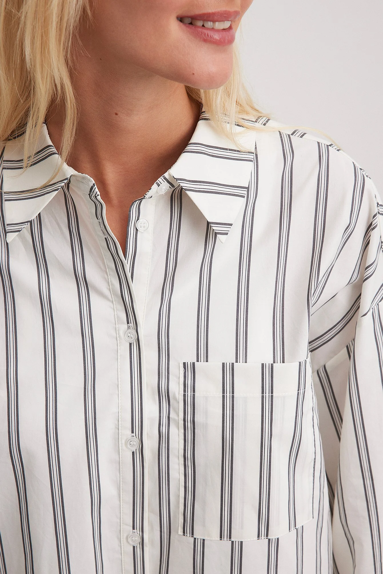 Gestreifte oversized Hemdbluse