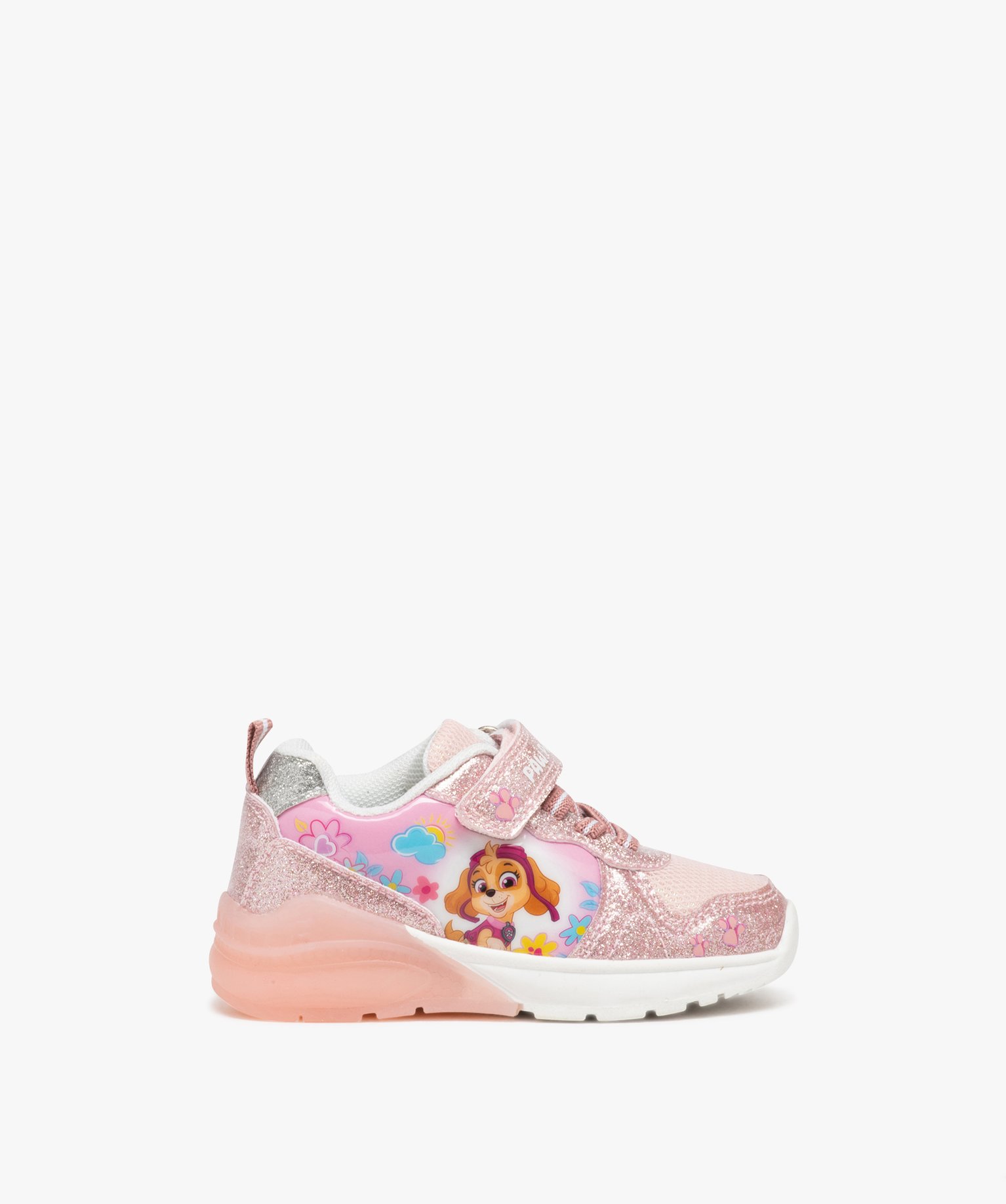 Baskets bébé fille à paillettes - Pat Patrouille rose | GEMO