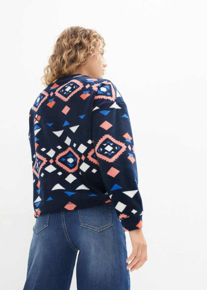 Bedrucktes Teddy-Fleeceshirt