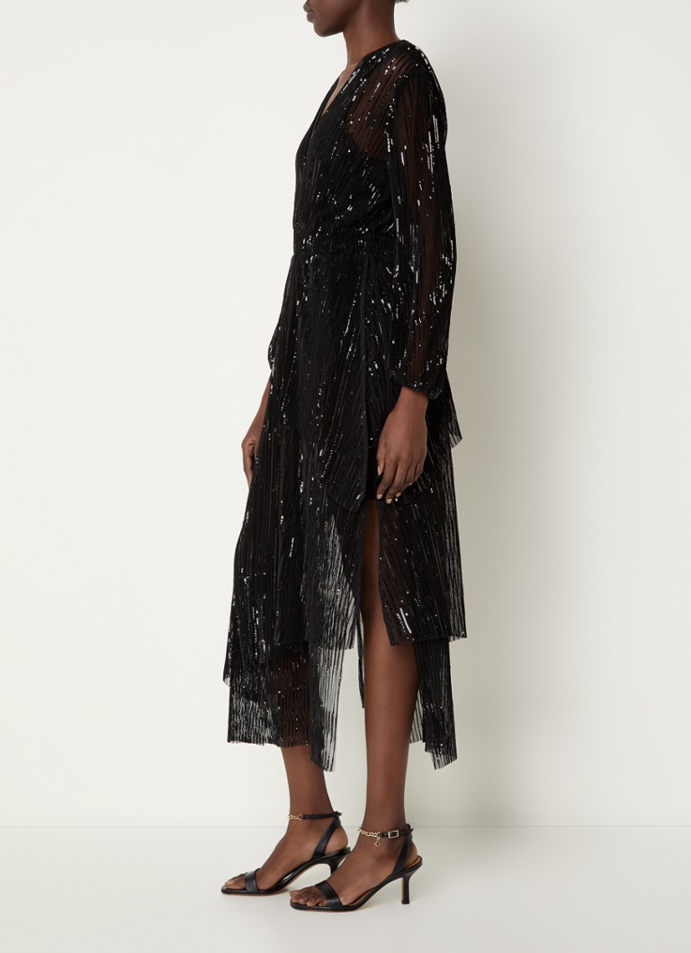 Rochie midi Maje cu paiete semitransparente