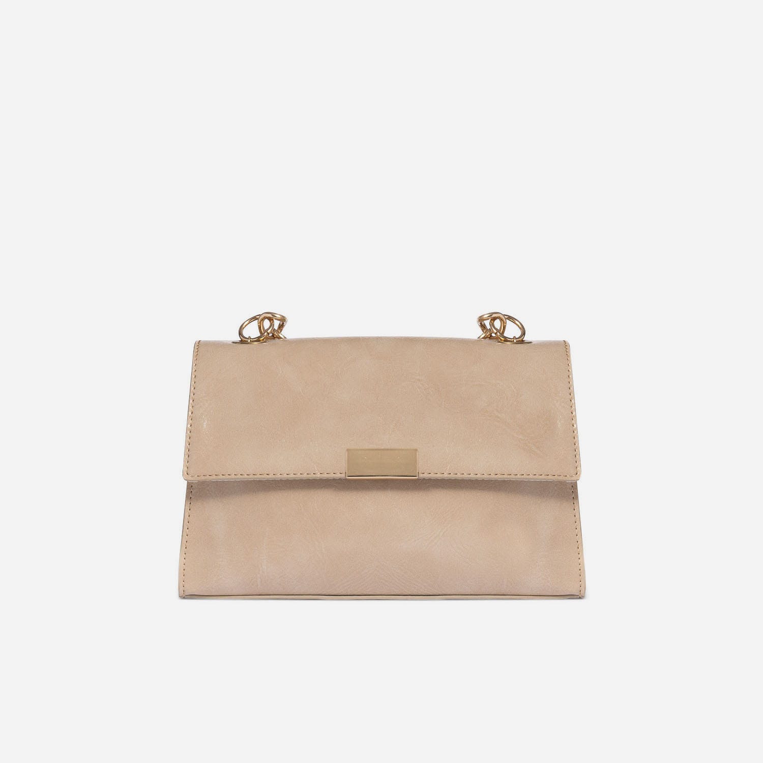 Sac à main beige rosé verni