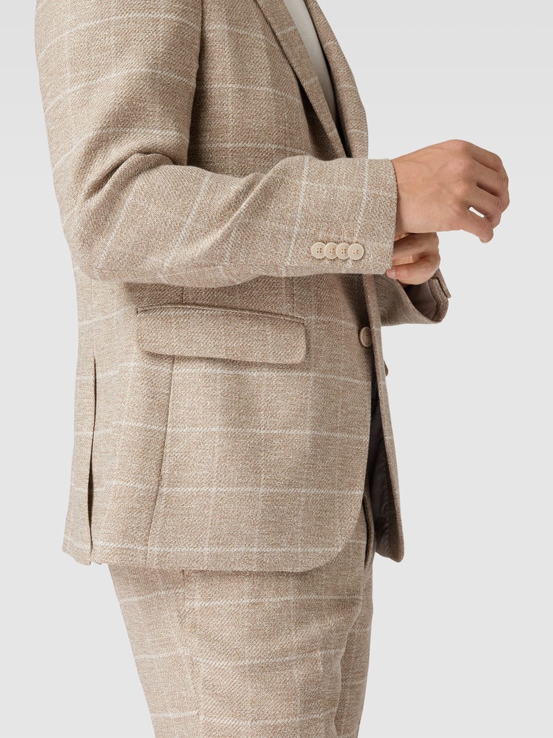 2-Knopf-Sakko mit Karomuster Modell 'Grant' in beige