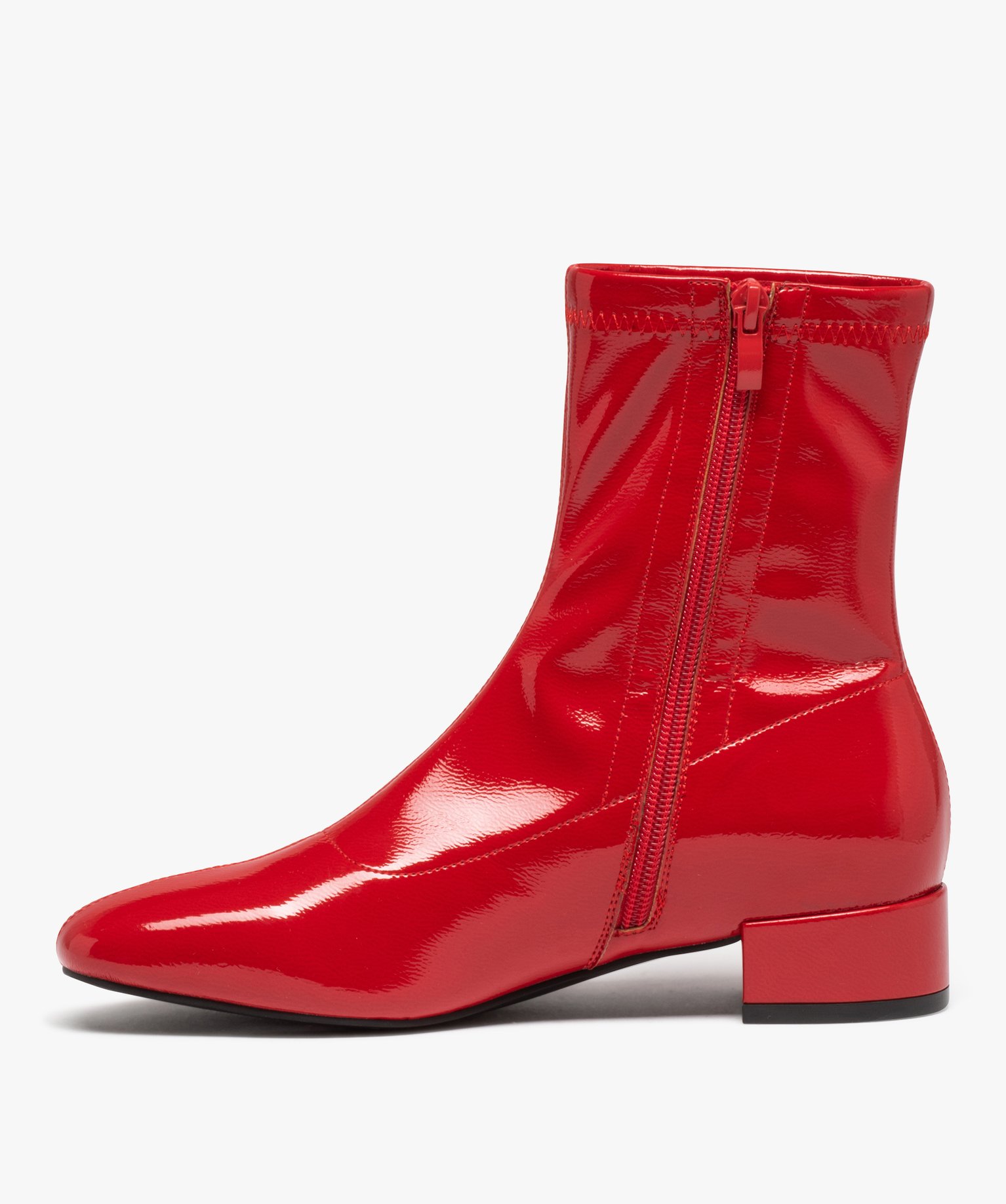 Boots chaussettes à tige souple femme rouge | GEMO
