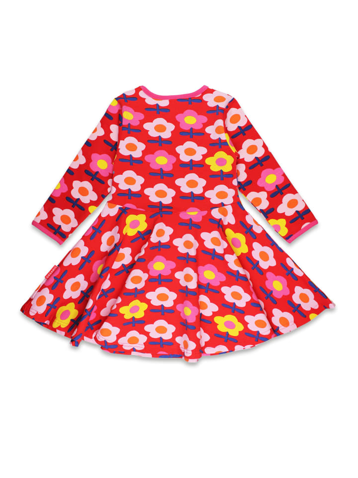Toby Tiger Skaterkleid mit Retro Blumen Print in rosa günstig kaufen