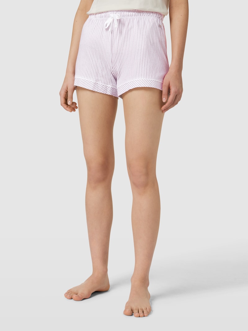 Pyjama-Hose mit Streifenmuster in bordeaux rot