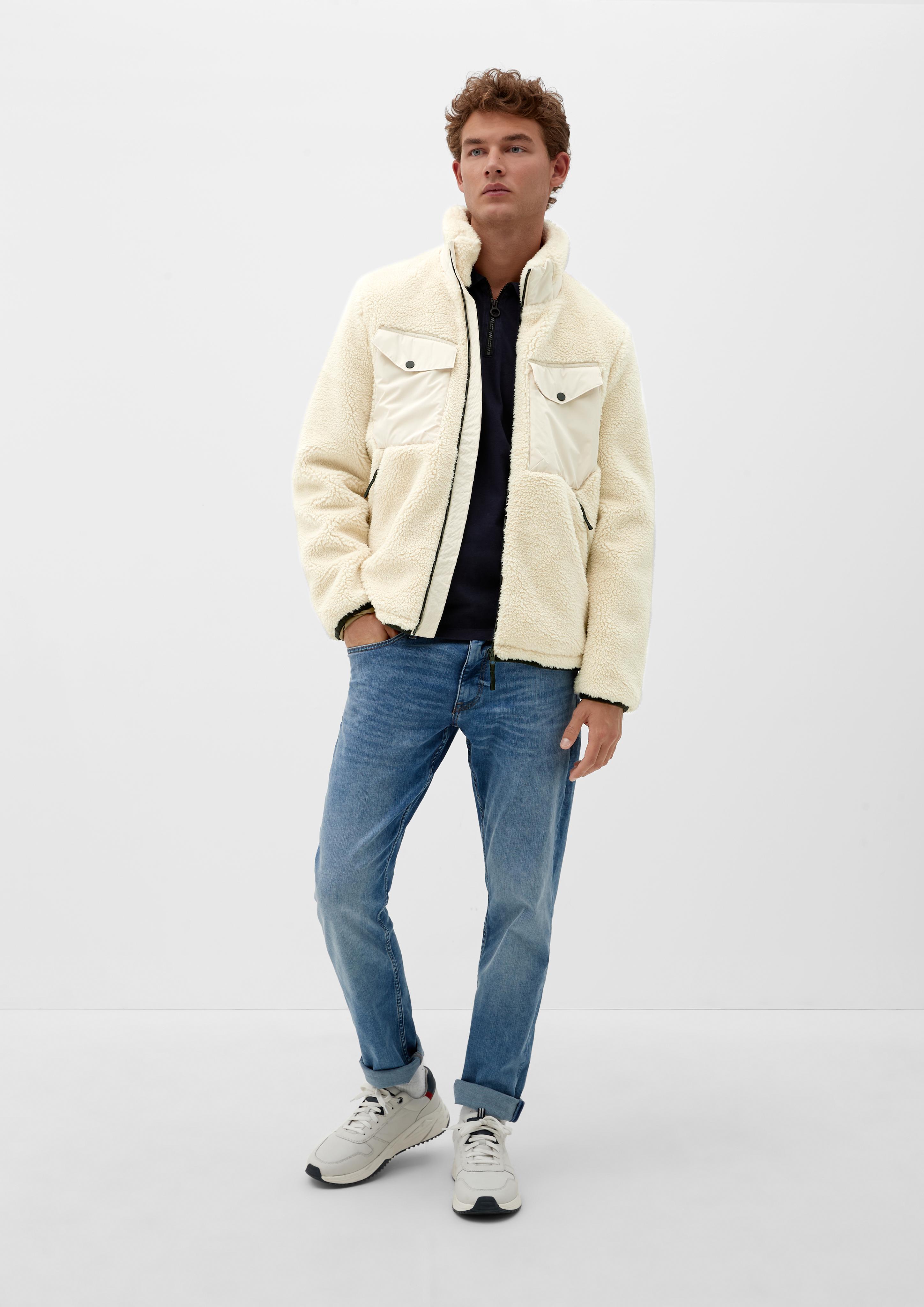 Teddy-Jacke mit Brusttaschen  2115333-0705