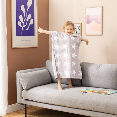 HOMELEVEL Bademantel Kinder und Baby Badeponcho - Poncho Handtuch - Surfponcho, Baumwolle