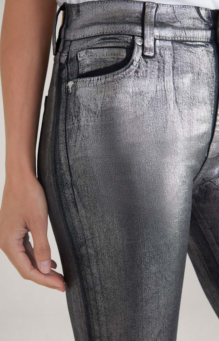 Jeans in Anthrazit-Silber
