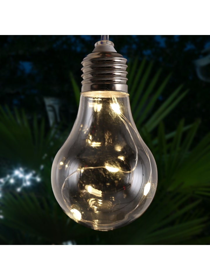 MARELIDA LED Solar Lichterkette Glühbirne L: 1,9m in transparent günstig kaufen onesize